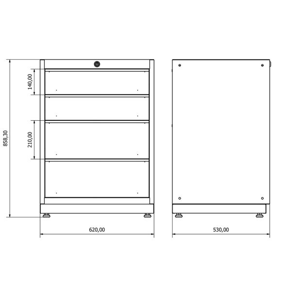 36.18.30.01 Armoire à tiroirs (x4)