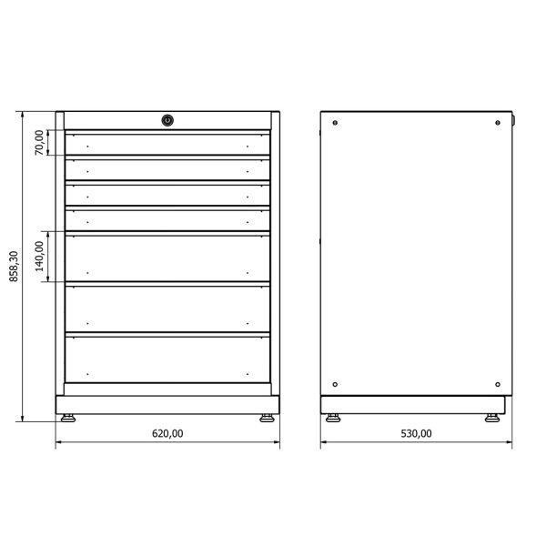 36.18.30.05 Armoire à tiroirs (x7)