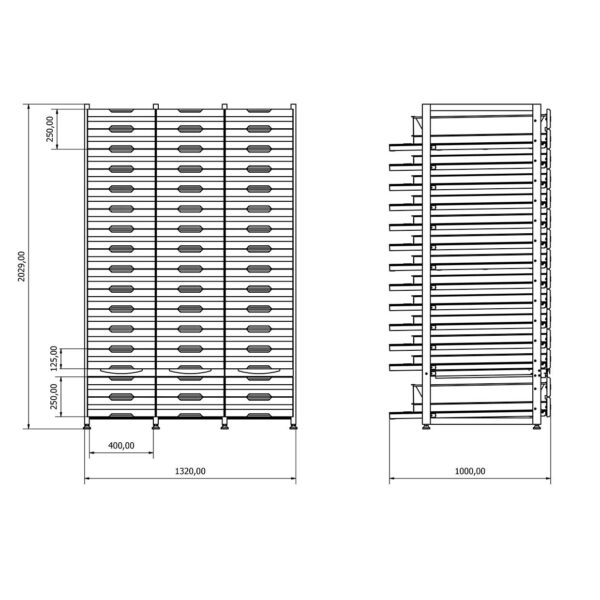 BD.60.10.03 Pharmacy Storage Shelf with drawers