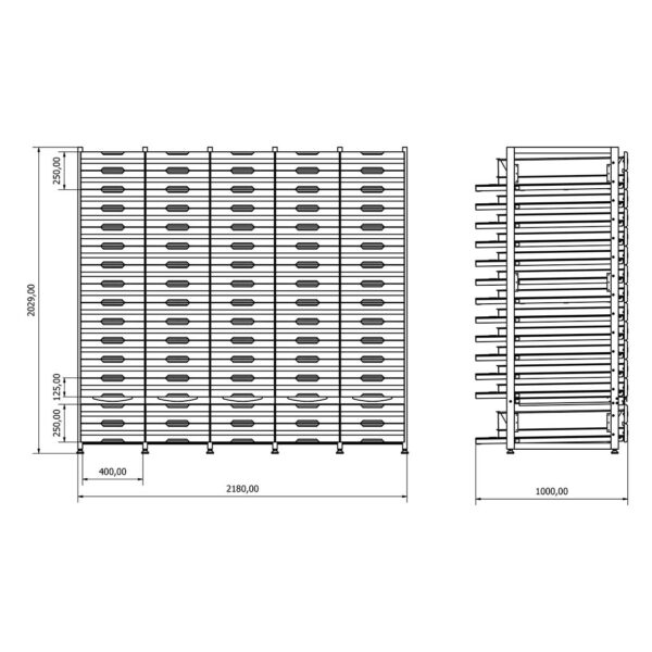 BD.60.10.05 Pharmacy Storage Shelf with drawers