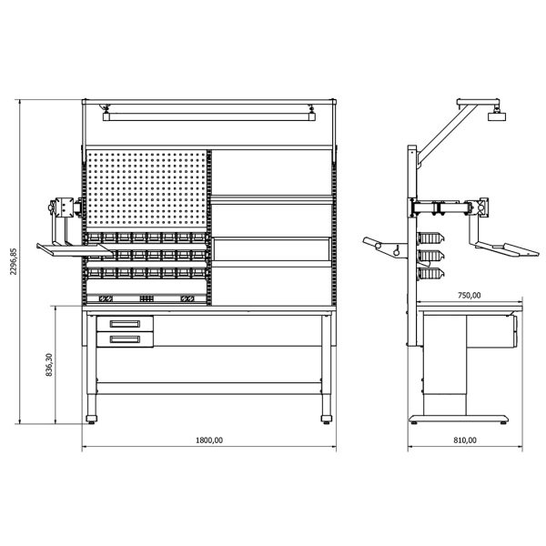 BD.36.11.02 Stazione elettrica (larghezza 1800 mm)