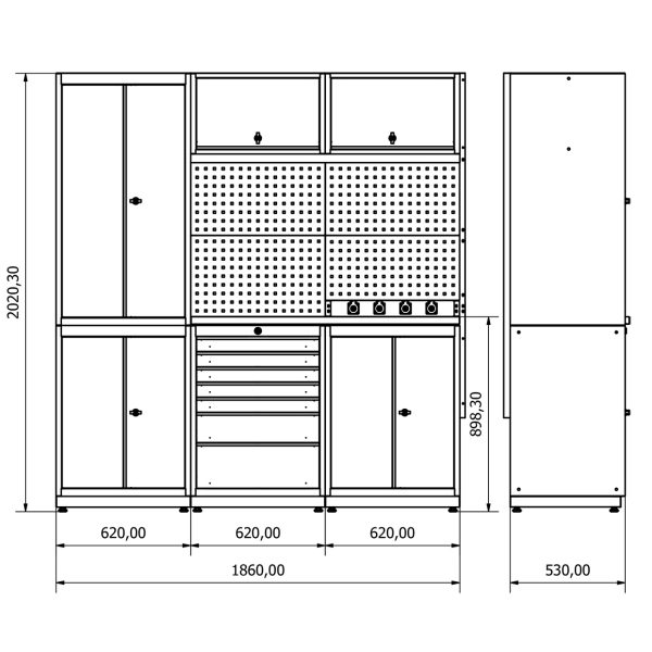 BD.36.18.01 طاولة العمل Moduline