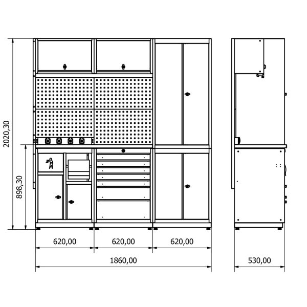 BD.36.18.02 Banco da lavoro Moduline