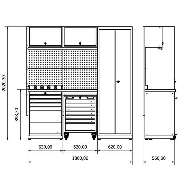 BD.36.18.06 Πάγκος εργασίας Moduline