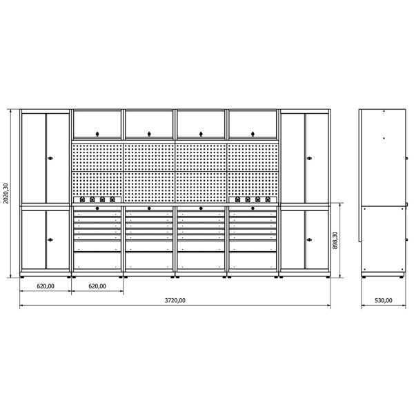 BD.36.18.32 Banco da lavoro Moduline