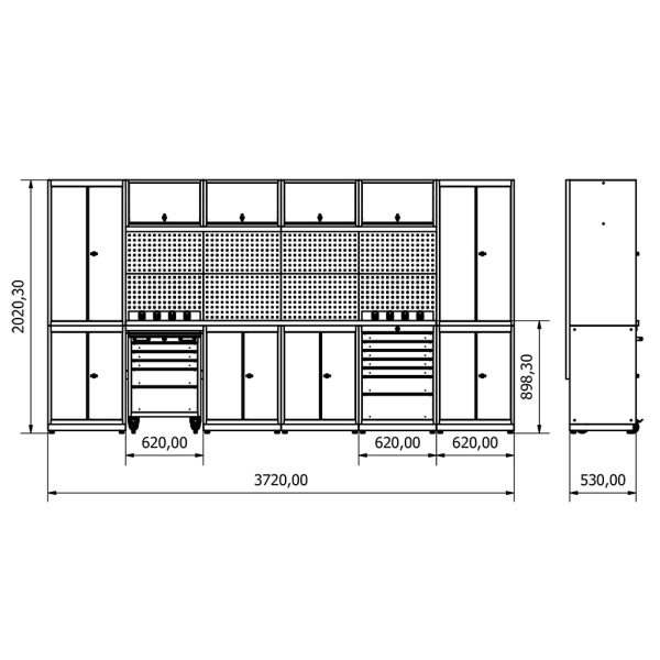 BD.36.18.33 Banco da lavoro Moduline