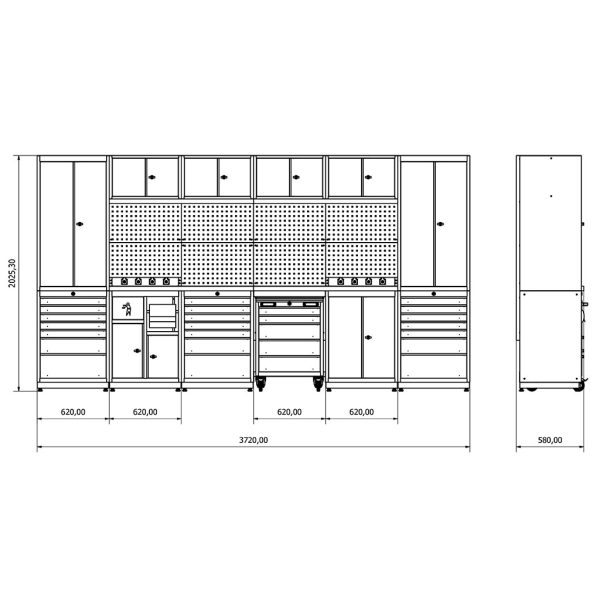 BD.36.18.35 Πάγκος εργασίας Moduline