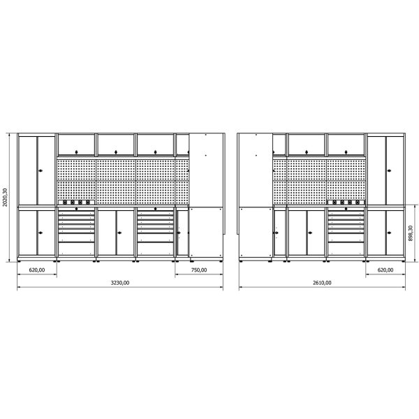 BD.36.18.81 Πάγκος εργασίας Moduline