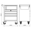 BD.36.44.61 Carrello portautensili a 3 cassetti